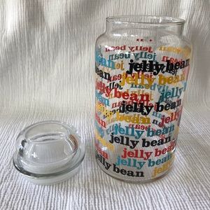 Glass jellybean jar